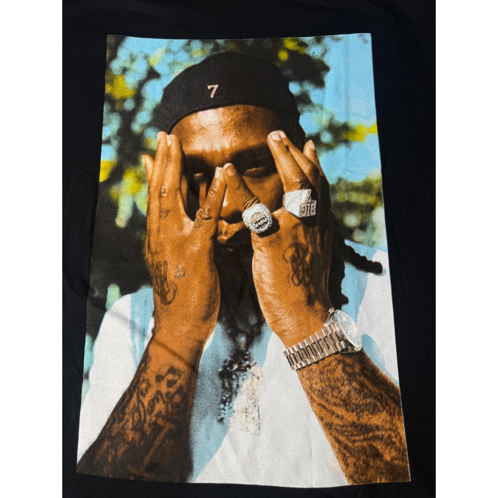 Burna Boy Graphic T-Shirt Mens Medium Black Warner Music Group Afrobeat Tee